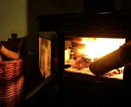 Warm home fireplace