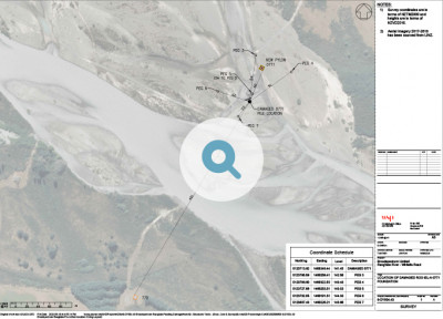 Rangitata river hazard location map