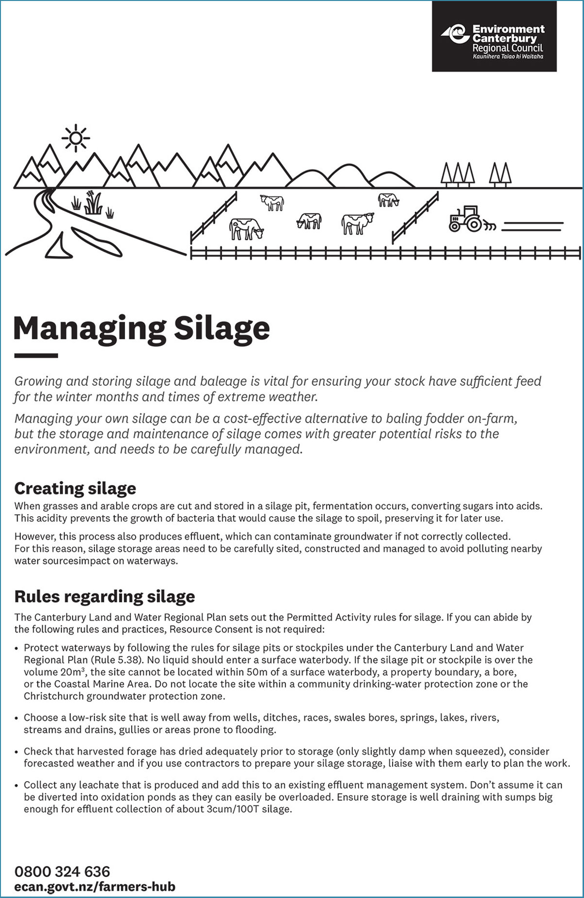 Managing Silage cover
