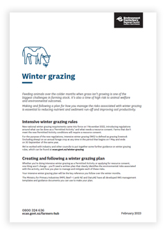 Download the brochure about intensive winter grazing