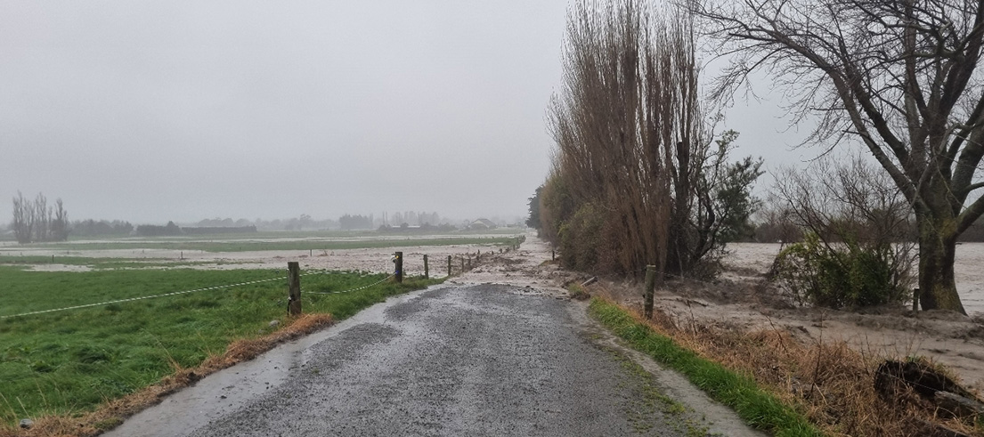 kaikoura farmland flood