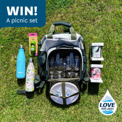 Love Our Lakes picnic backpack prize pack