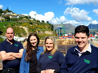 Meet our new coastal team, from left to right: Jim Dilley, Emily McLaughlin, Emma Parr and Josh McDonald-Davis.