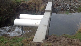 The fish barrier was installed in 2014 to protect the native fish from predatory trout species