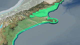 The entire coastline of Canterbury was captured as part of the NZ National Elevation Programme