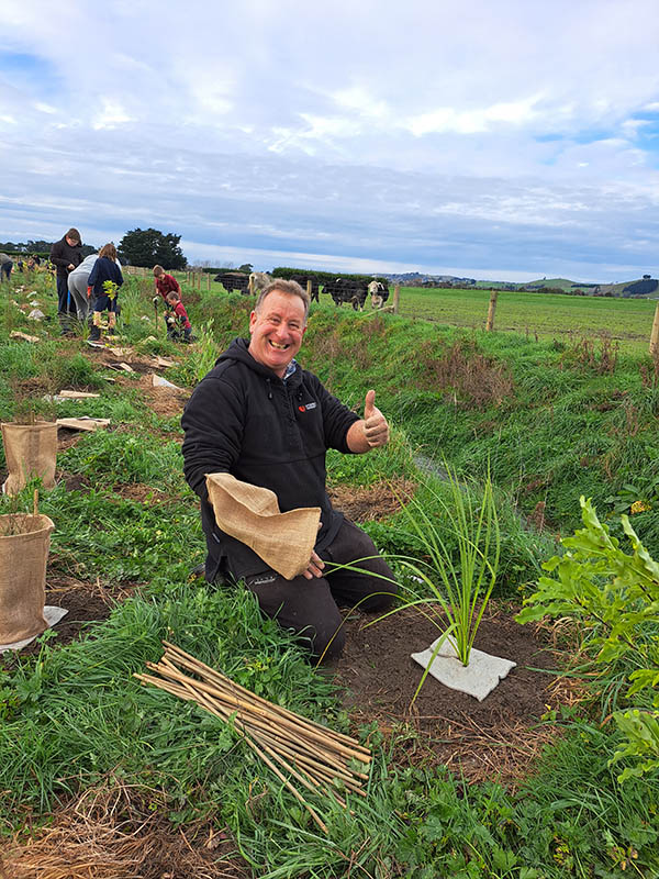 Land management and biodiversity advisor Peter Bradshaw at a recent planting day.