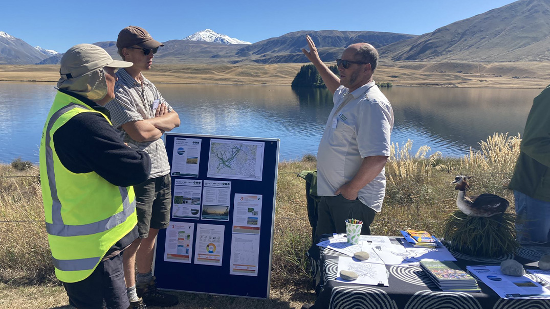 Department of Conservation (DOC) ranger Ian Fraser presented information about stream surveys and the area’s wider biodiversity