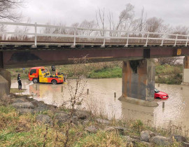 Car being rescued