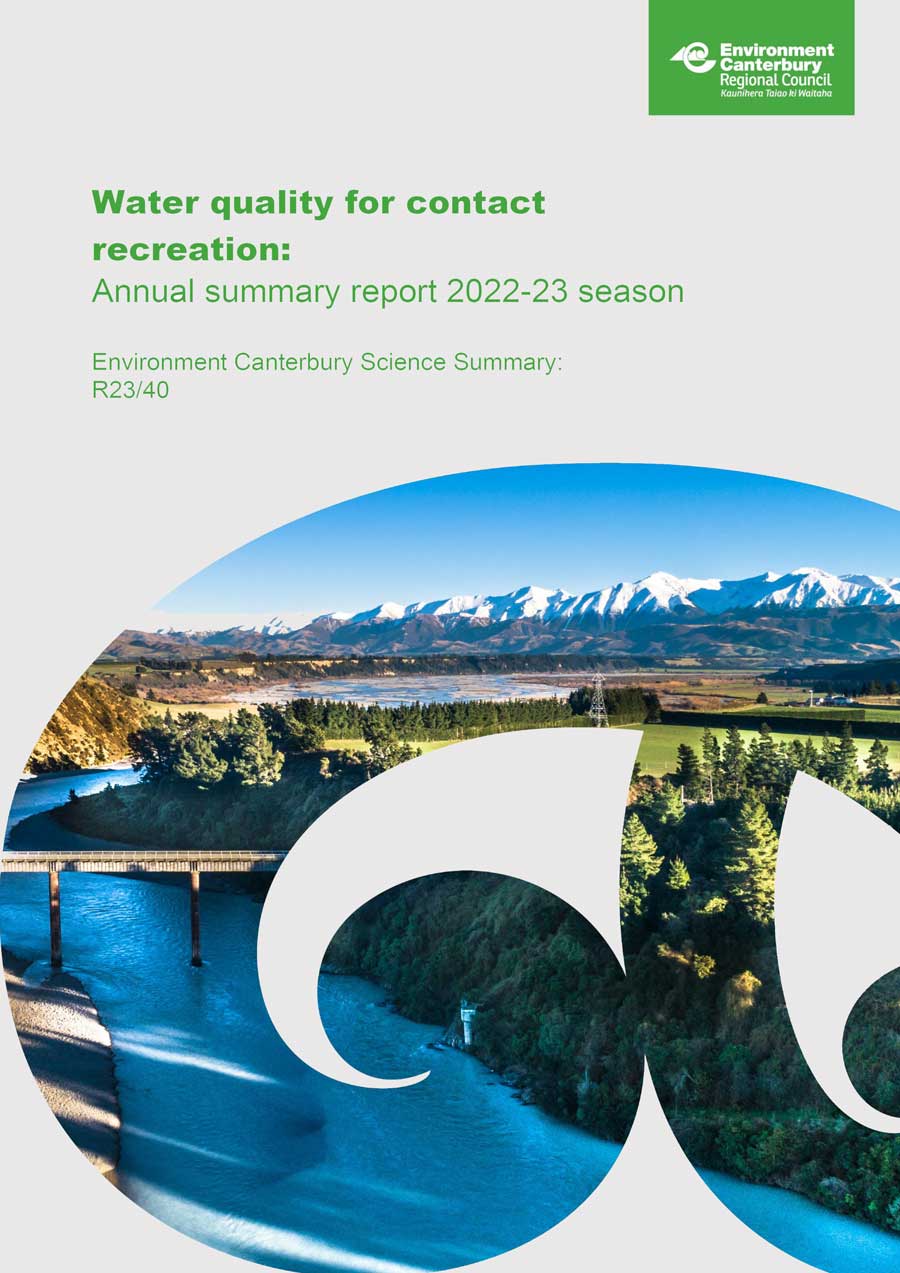 Water quality for contact recreation Annual summary report 2022 23