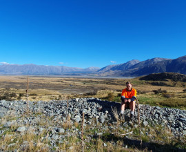 Sarah Thwaites looking downstream to Potts and Rakitata River confluence