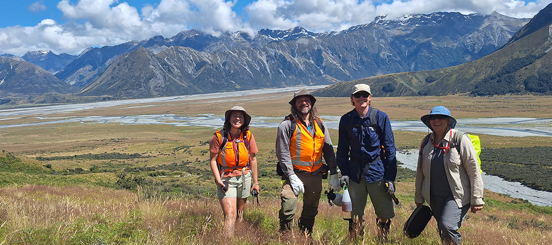 <p>The control team Tilly, Jason, Will and Frances</p>
