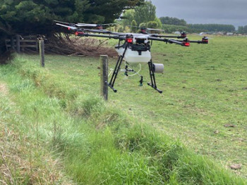 Using an unmanned aerial vehicle (UAV) for targeted spraying