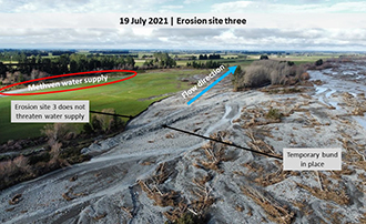 Erosion site three adjacent to Methven community water supply