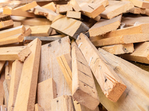 pile of treated timber