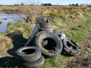 pile of tyres