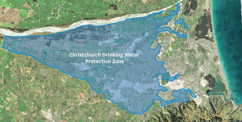 View Christchurch drinking water protection zone
