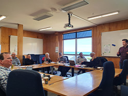 NCTIR’s Project Ecologist Gareth Taylor, presents to the Kaikōura Water Zone Committee on the alliance’s environmental and ecological work to mitigate impacts on local flora and fauna