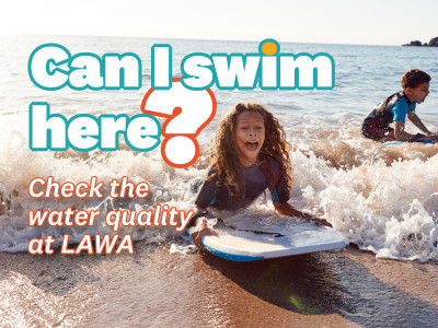Can I swim here? Check the water quality at lawa.org.nz. Source: Environment Canterbury.