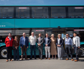 A celebration for the new bus was held at the Bus Interchange with local politicans and media (1)